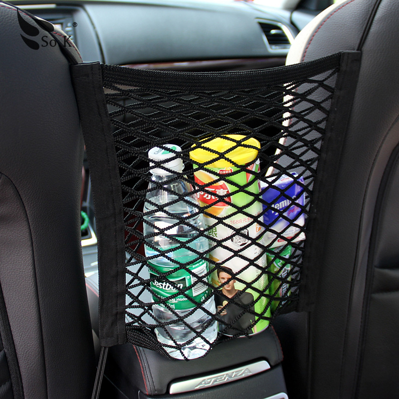 Double-layer storage net bag for car seats, universal storage bag, storage net, miscellaneous bag, seat room net manufacturer wholesale Application Scenario