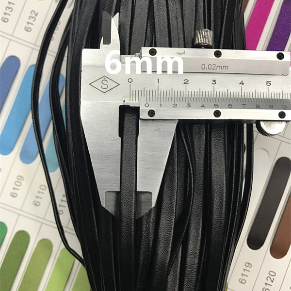 现货批发4mm5mm6mm8mm对折压条pu皮质感饰品穿链条绳服装辅料细节图