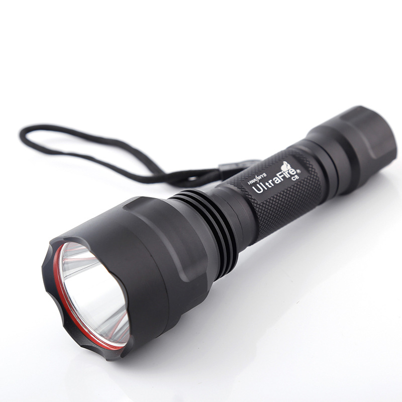 Hunter Tiger c8 led flashlight, strong light charging, waterproof, high-power outdoor flashlight, bicycle logo details Picture