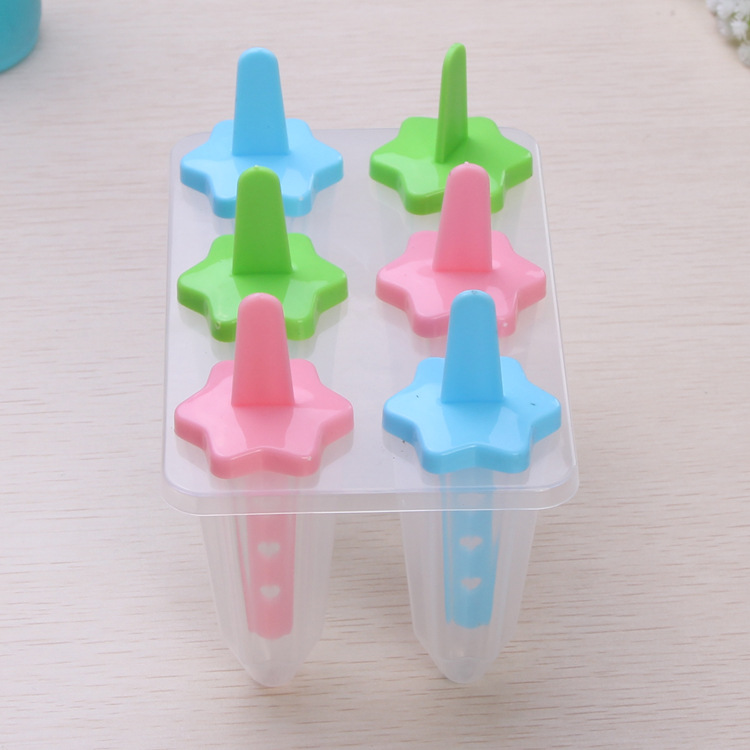 Ice lolly molds, popsicles, homemade ice cream manufacturers wholesale creative DIY ice cube trays, six sets of connected star ice molds Application Scenario
