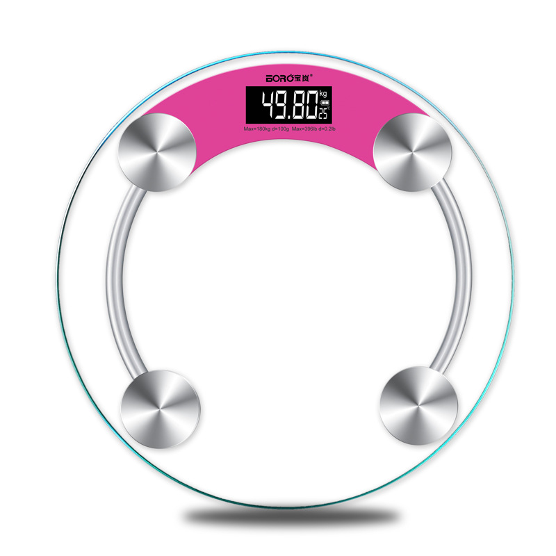 Baolan circular household smart electronic health weight scale, human body scale, adult glass scale, cross-border advertising gift scale Specification image