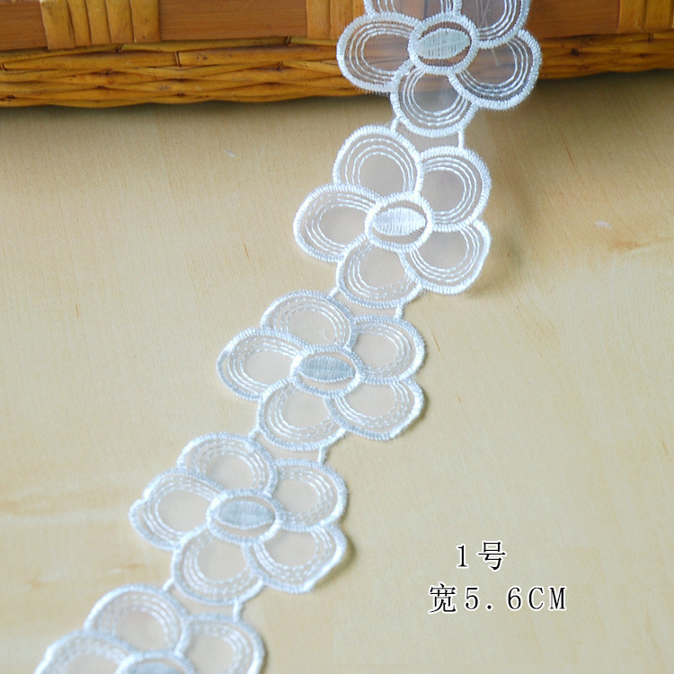 Organza lace, three-dimensional lace accessories, DIY handmade lace, versatile water-soluble lace details Picture