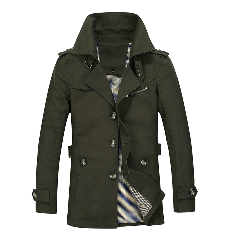 Nuevo estilo trenzador hombre comercio exterior hombre negocios medio largo chaqueta hombre aliexpress tallas más grandes hombre trenzador coat fuente Item Picture