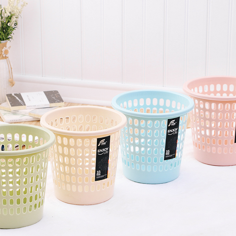 Factory Direct Kitchen Household Trash Bin Living Room Toilet Wholesale Lidless Paper Basket 0525 Plastic Storage Container Specification drawing