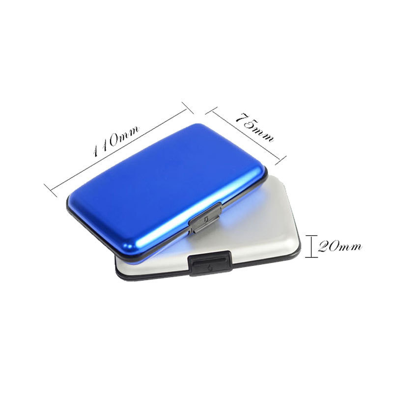In-stock aluminum alloy credit card case, business card box, aluminum surface color card box, anti-magnetic bank card box, coin purse