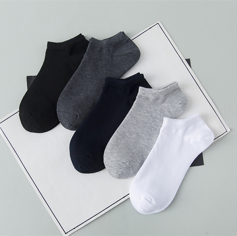 夏季韩版男士棉质船袜 复古潮流隐形袜 素色平板袜子个性时尚批发图