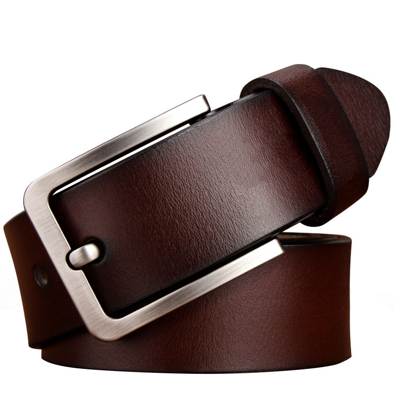 New Men's Leather Belt Europe And The United States Vintage Needle Buckle Belt With Thick Cowhide Belt Cross-Border Exclusively Item Picture