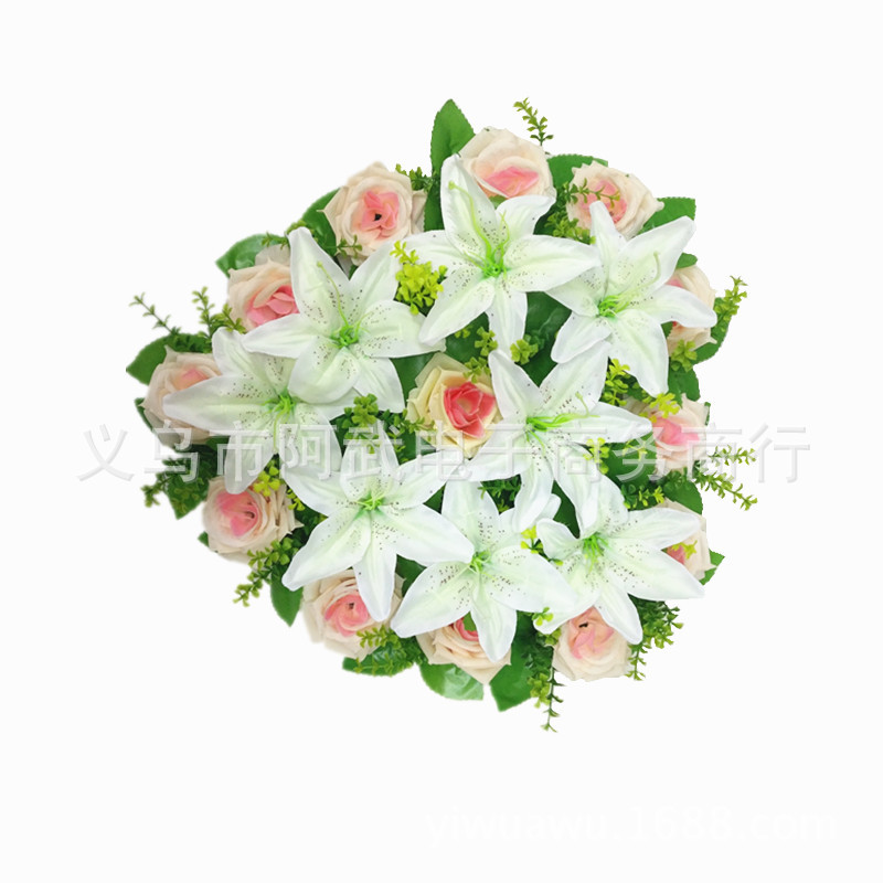 Cross-border artificial flowers, heart-shaped roses, wedding cars, artificial flowers, decorative ornaments, decorative flowers, plastic artificial flowers wholesale