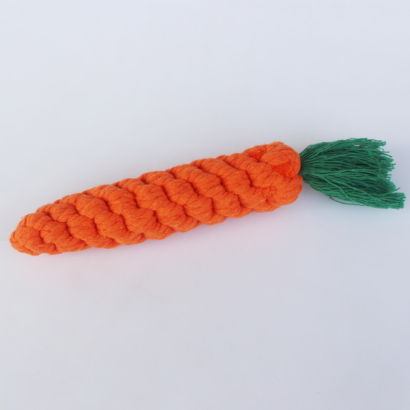 Pet toys, hand-woven carrots, best-selling dog toys on Amazon, cotton rope pet toys Item Picture