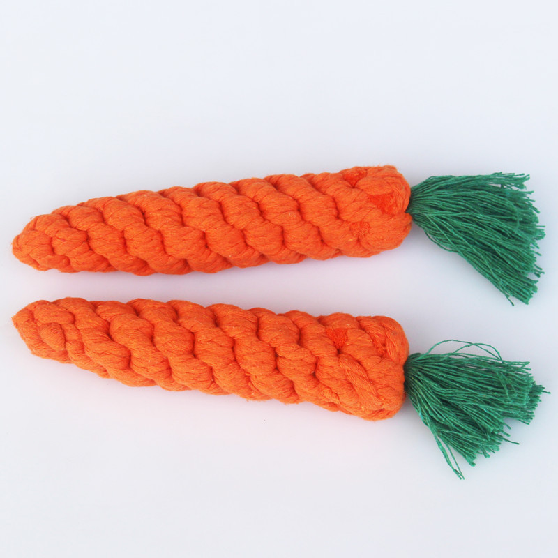 Pet toys, hand-woven carrots, best-selling dog toys on Amazon, cotton rope pet toys Application Scenario