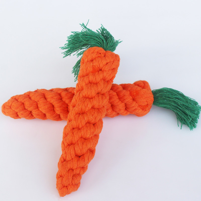 Pet toys, hand-woven carrots, best-selling dog toys on Amazon, cotton rope pet toys Specification image