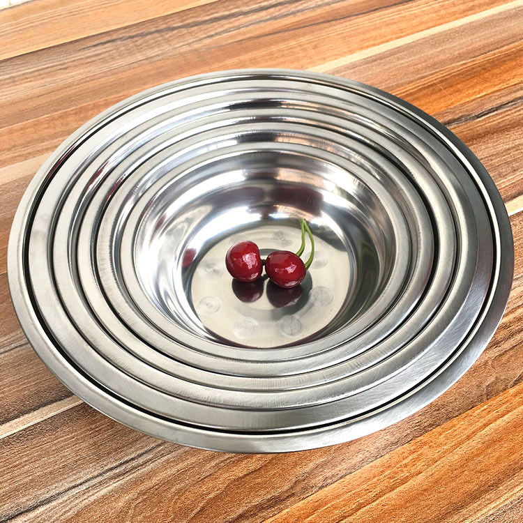 Stainless Steel Soup Basin Thickened Round Basin Hotel Canteen Home Soup Bowl Supermarket Promotion Two Yuan Shop Gift Logo details Picture