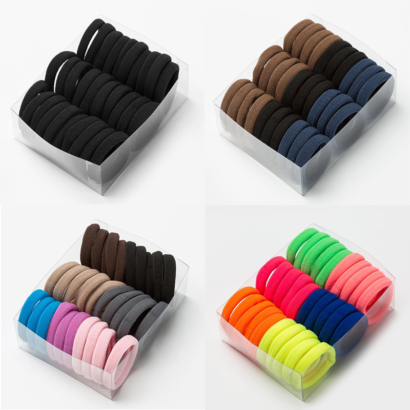 Seamless rubber band headwear, hair tie, hair band, Korean high-elasticity hair tie, black hair accessory Application Scenario