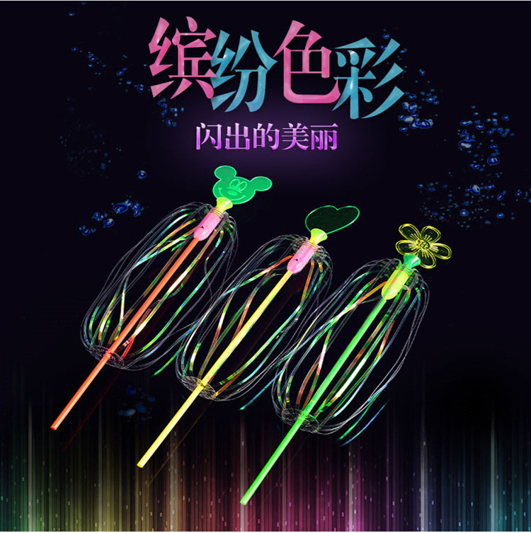 Ever-changing magic bubble sticks, ever-changing Twisty music ribbon magic sticks, bubble flower magic sticks, flashing and glowing sticks