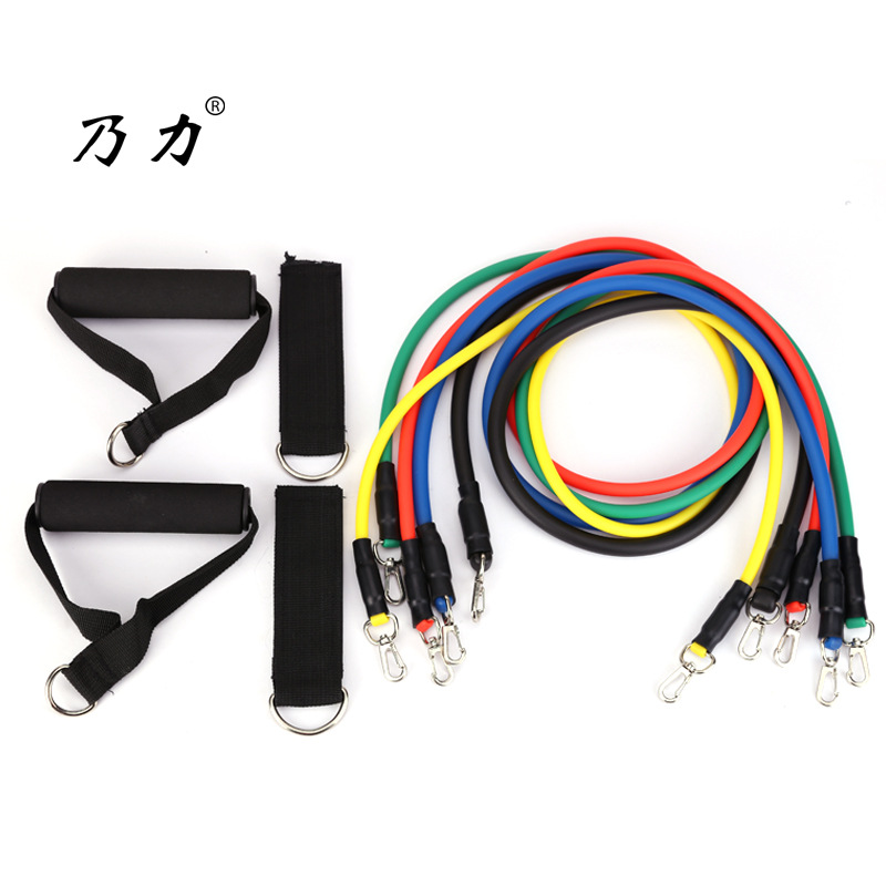 11-piece set of tensile rope in stock, tensile rope set combination, fitness tensile band, multi-functional tensile band, strength training