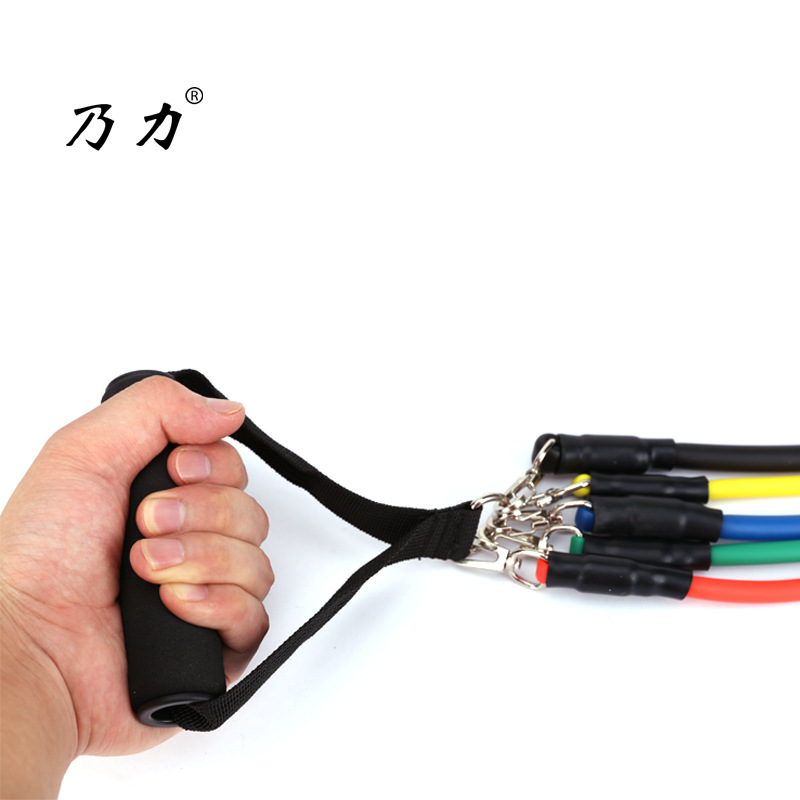 11-piece set of tensile rope in stock, tensile rope set combination, fitness tensile band, multi-functional tensile band, strength training Specification image