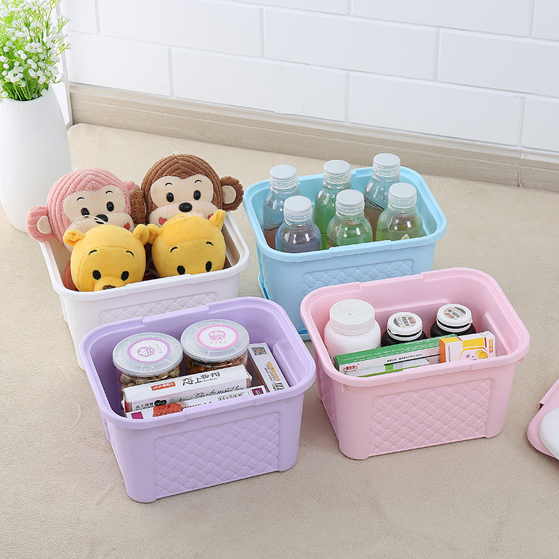 Rattan weaving country-style portable storage box, rattan weaving storage box, small storage box 5055 details Picture