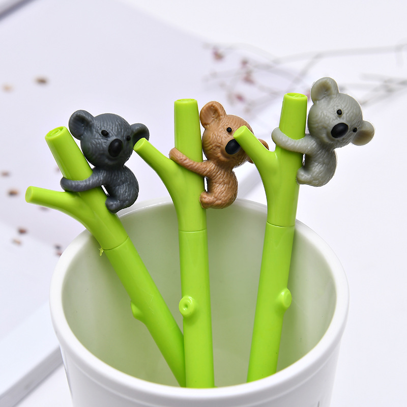 2021 New Product ZF1690 Koala Koala Cartoon Plastic Gel Pen, creative student gel pen Specification image