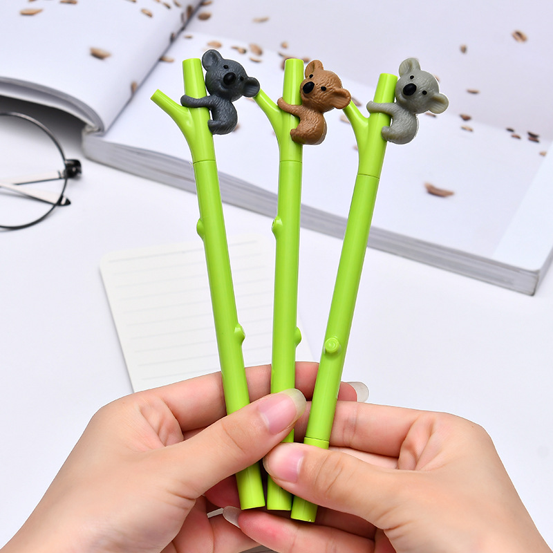 2021 New Product ZF1690 Koala Koala Cartoon Plastic Gel Pen, creative student gel pen details Picture