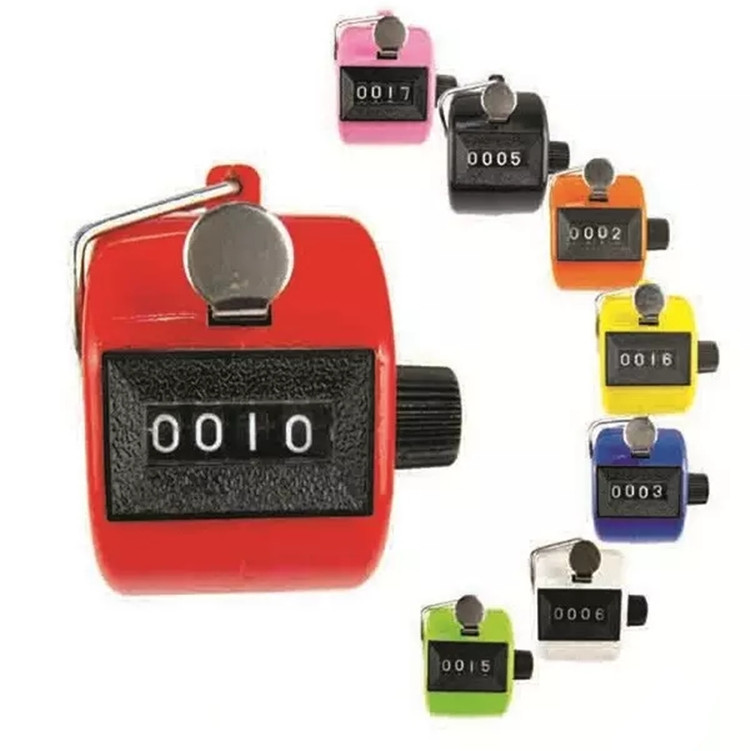 Factory direct sales manual counter/plastic shell color counter/hand-press mechanical counter, 8 colors available