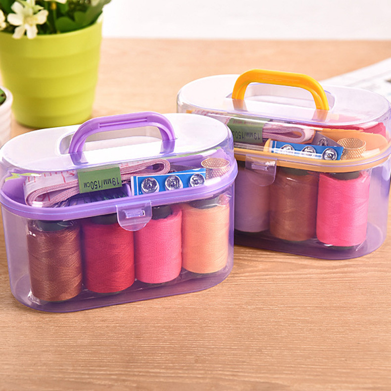 Wholesale of 10-piece household multi-functional large sewing kit, portable complete sewing kit, sewing needle treasure box Specification image