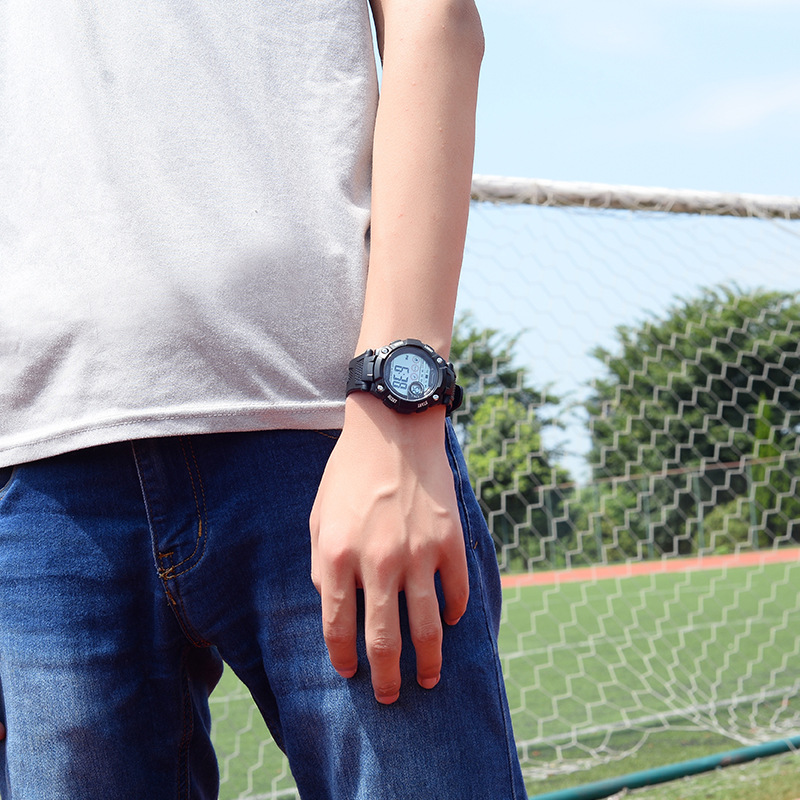 Best-selling electronic watch, student sports electronic watch, waterproof EL luminous alarm clock calendar, multi-functional and simple watch for men Specification image