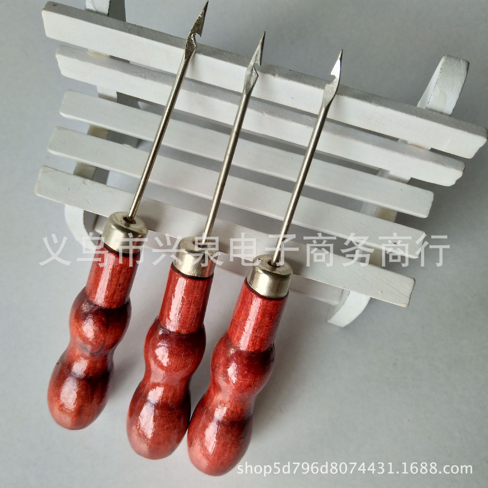 【1-6区】葫芦【钩】椎50/盒1500/箱木柄葫芦钩针  补鞋葫芦钩椎 葫芦千通椎 钩针一元一件货源