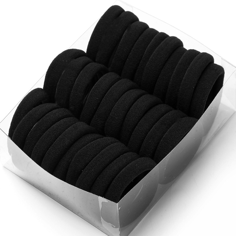 Seamless rubber band headwear, hair tie, hair band, Korean high-elasticity hair tie, black hair accessory