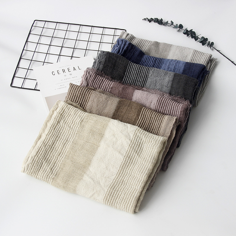 Foreign Trade Scarf New Thin Men's Scarf Mesh Patchwork Fashion Acrylic Cape Men And Women Universal Cross-Border Application Scenario