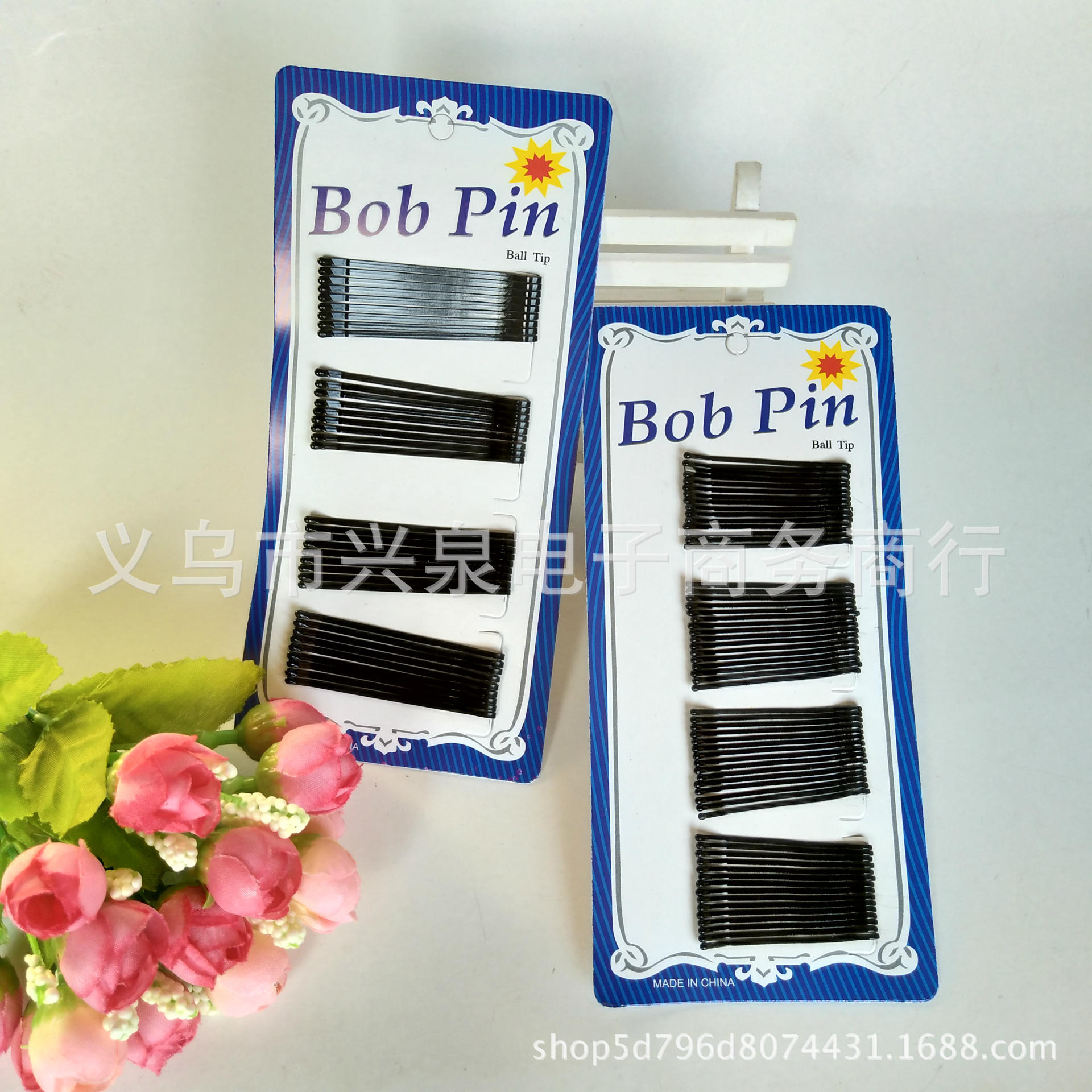 【1-9 Zones 】 Blue Card Hairpins 10 cards per bundle 1500 per box, one-yuan store, Blue Card black metal one-piece hairpins, one-piece clips, one-yuan department store supply details Picture