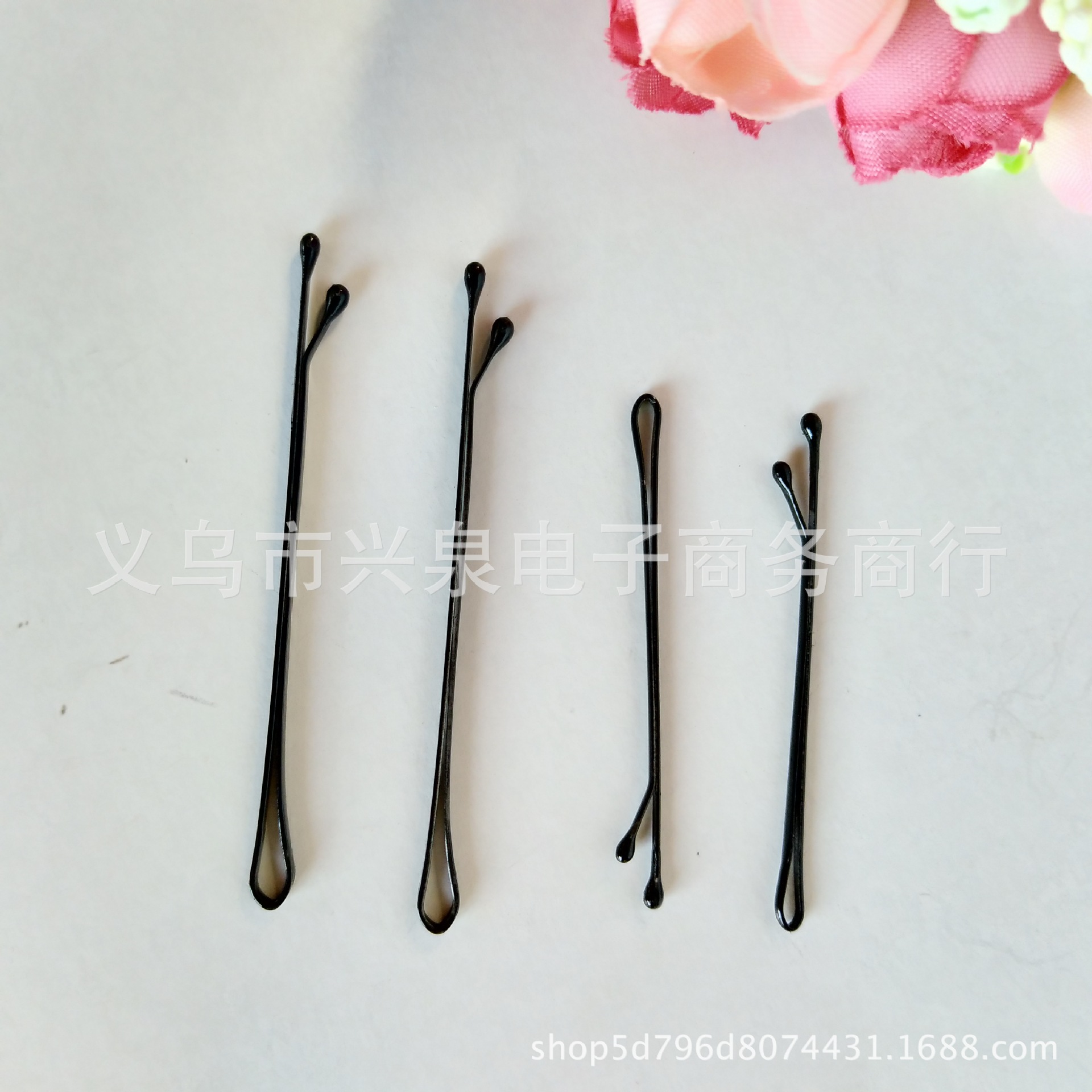 【1-9 Zones 】 Blue Card Hairpins 10 cards per bundle 1500 per box, one-yuan store, Blue Card black metal one-piece hairpins, one-piece clips, one-yuan department store supply Specification image