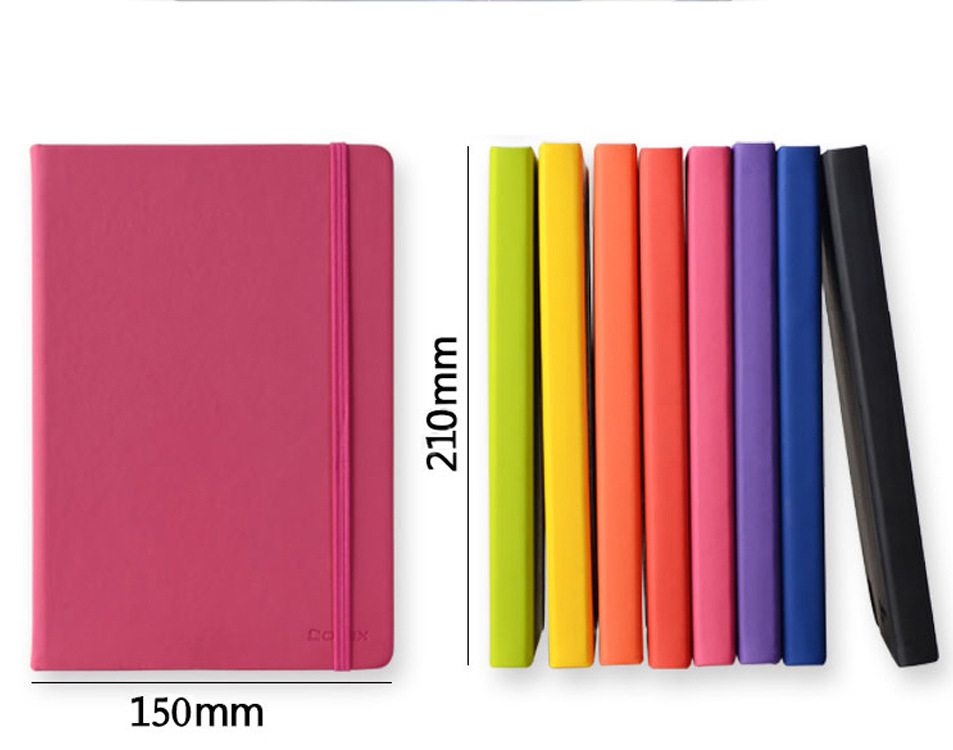 Solid Color Hardcover Business Notepad A5 Imitation Leather Notebook Logo Cross-Border Foreign Trade Binding Book Wholesale Application Scenario