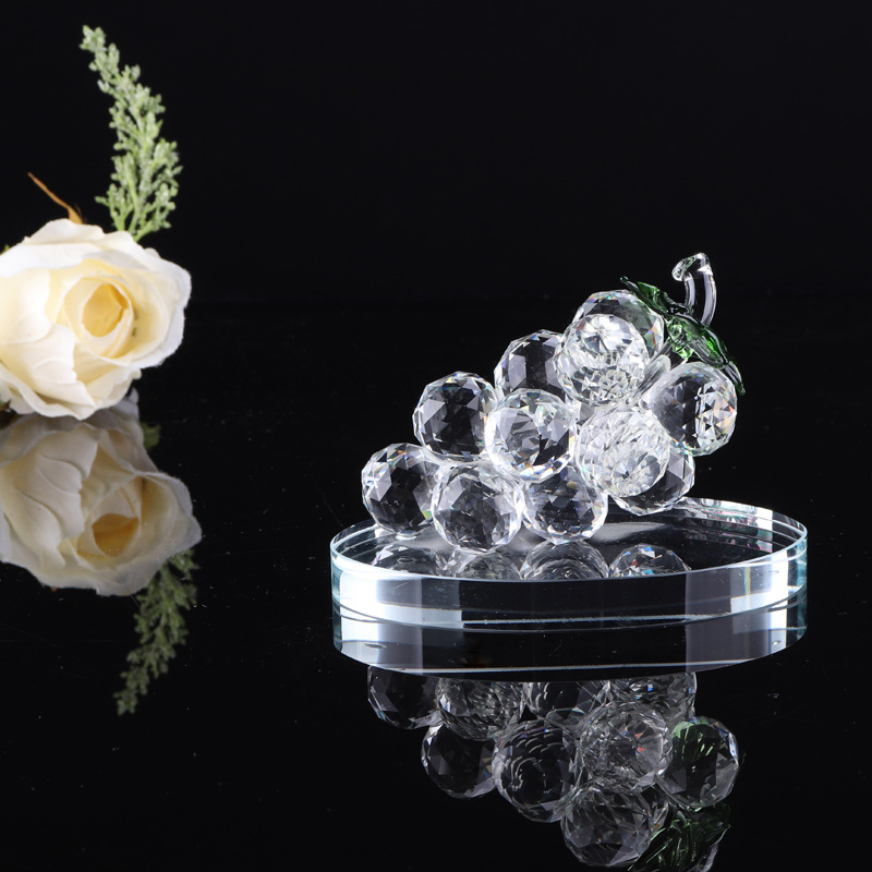 Manufacturers Directly Provide Creative Transparent Crystal Grape Wedding Gifts Valentine's Birthday Gifts Home Decoration Pieces details Picture