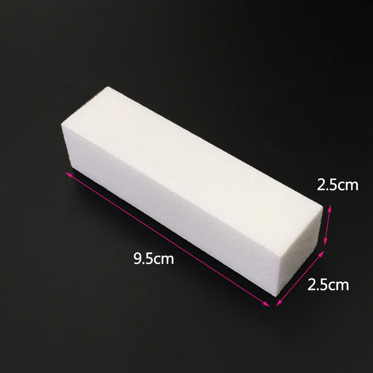 In stock: 120-mesh four-sided nail and nail polish grinding blocks, high-foaming white tofu blocks, nail shaping files details Picture