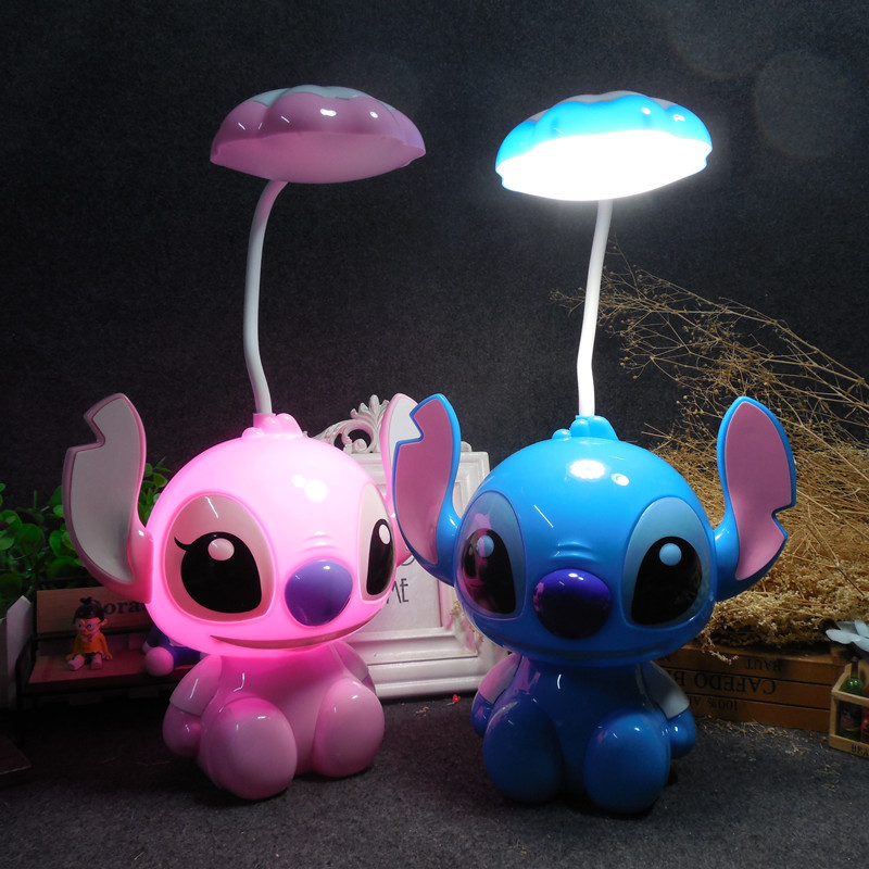 Cartoon Stitch Soft Light Usb Charging Desk Lamp For Kids Student Desk Learning Desk Lamp Charging Bedside Nightlight Specification drawing