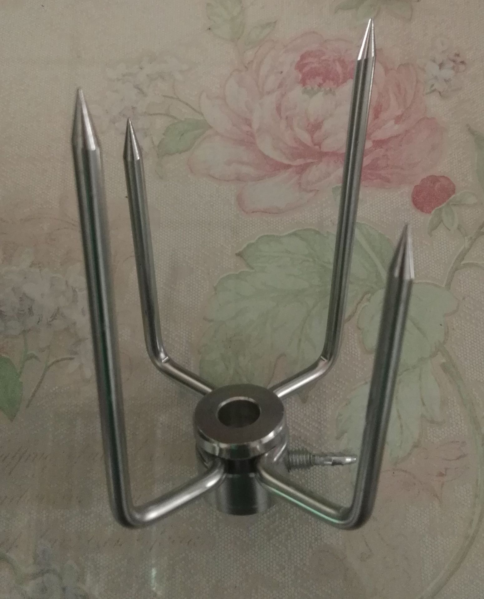 旋转烤肉叉烤炉配件食品级烤叉不锈钢烧烤叉自制跨境专供