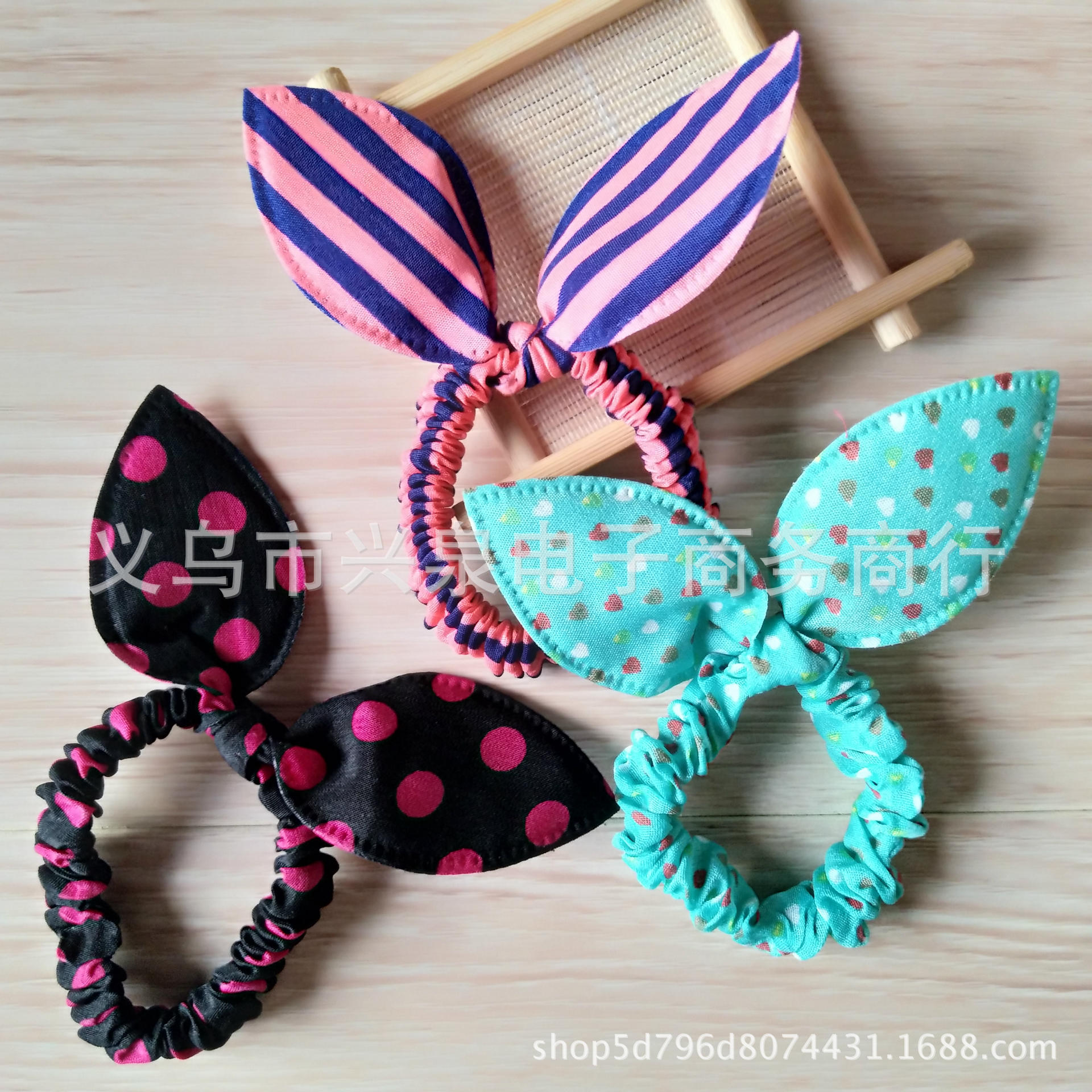 No. 17 Rabbit Ears 100/ String of Korean-style hair accessories, cute little rabbit ears hair band, 1 yuan, 2 yuan store, department store, direct supply, wholesale of No. 17 hair accessories, headwear, hair ties, and hair bands