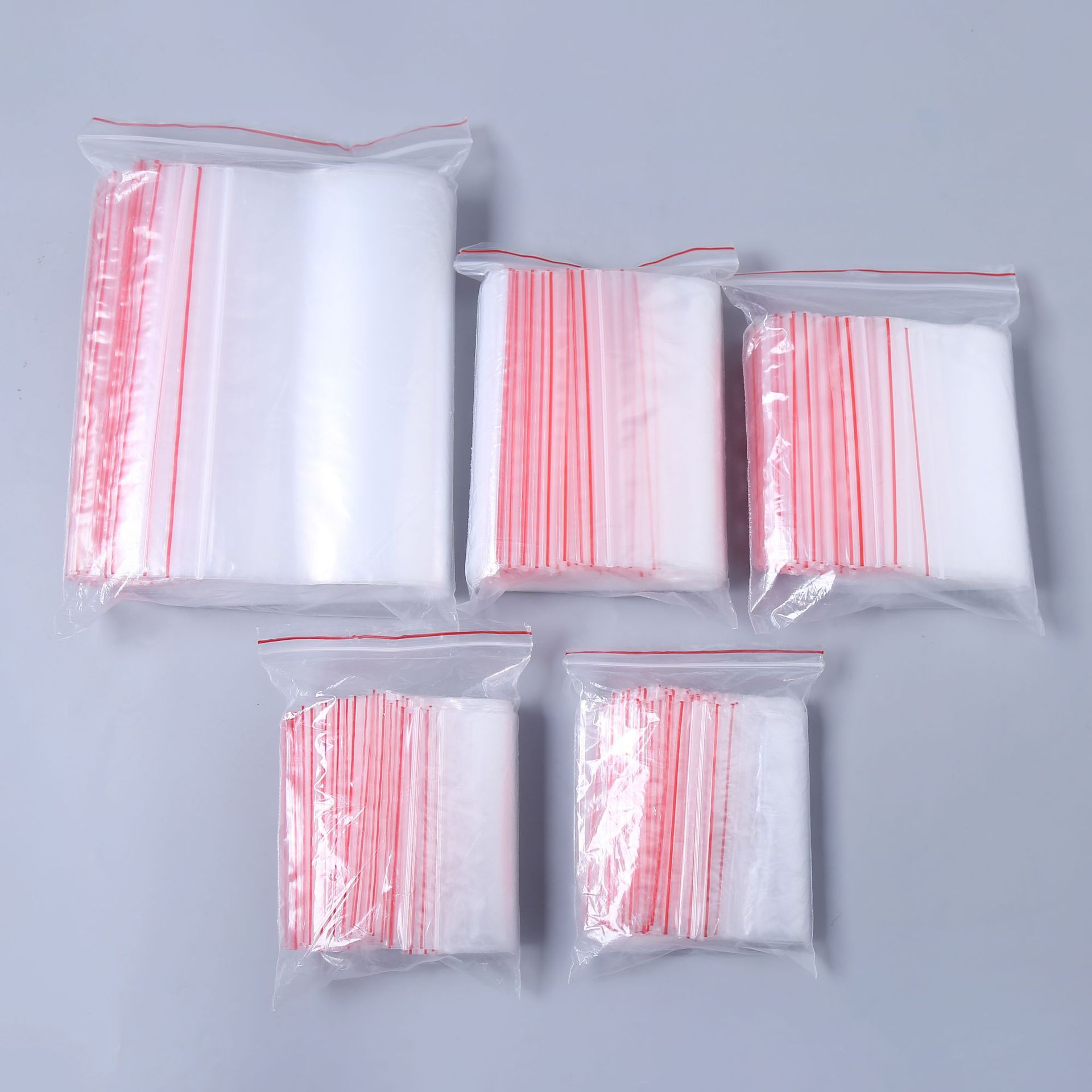 Zip-Lock Bag Thickened White Sealed Food Bag Pe Clip Chain Sealing Bag Wholesale Dried Fruit Plastic Bag details Picture