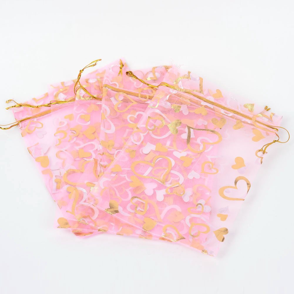 Wedding candies, wedding candies, snow gauze bags, gilded hearts, European gauze bags, sachets, empty bags, gift gauze bags, net gauze drawstring bags Application Scenario