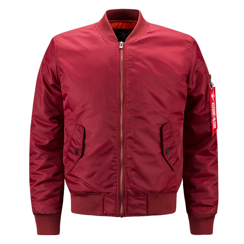 Spring and Autumn Fat Man plus-size men's sporty casual stand-up collar jacket loose coat MA01 Pilot men's baseball shirt details Picture