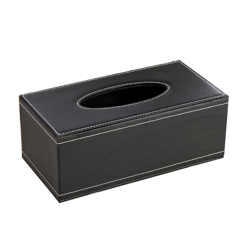 Leather Tissue Box Napkin Pump Box Hotel Pu Paper Pump Box Car Home Leather Opening Gift Logo Wholesale Item Picture