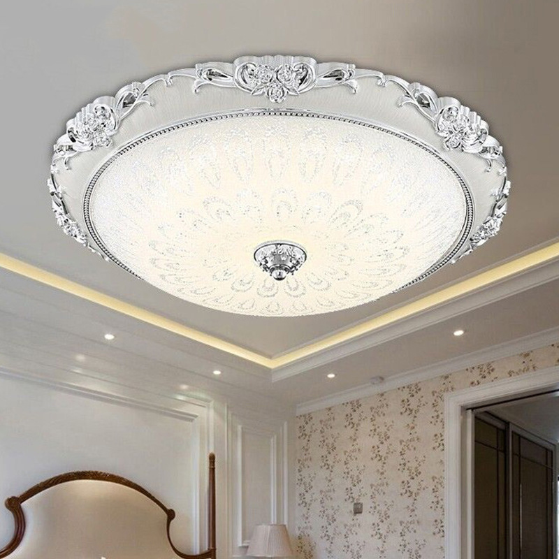 European-style ceiling lamps, bedroom lamps, round simple European crystal living room lamps, LED room lamps, balcony, corridor and dining room lamps details Picture