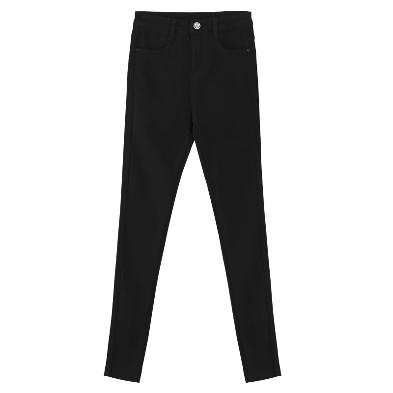 Fleece leggings for women's outerwear in autumn and winter 2024, high-waisted black skinny elastic pencil pants, magic pants Item Picture