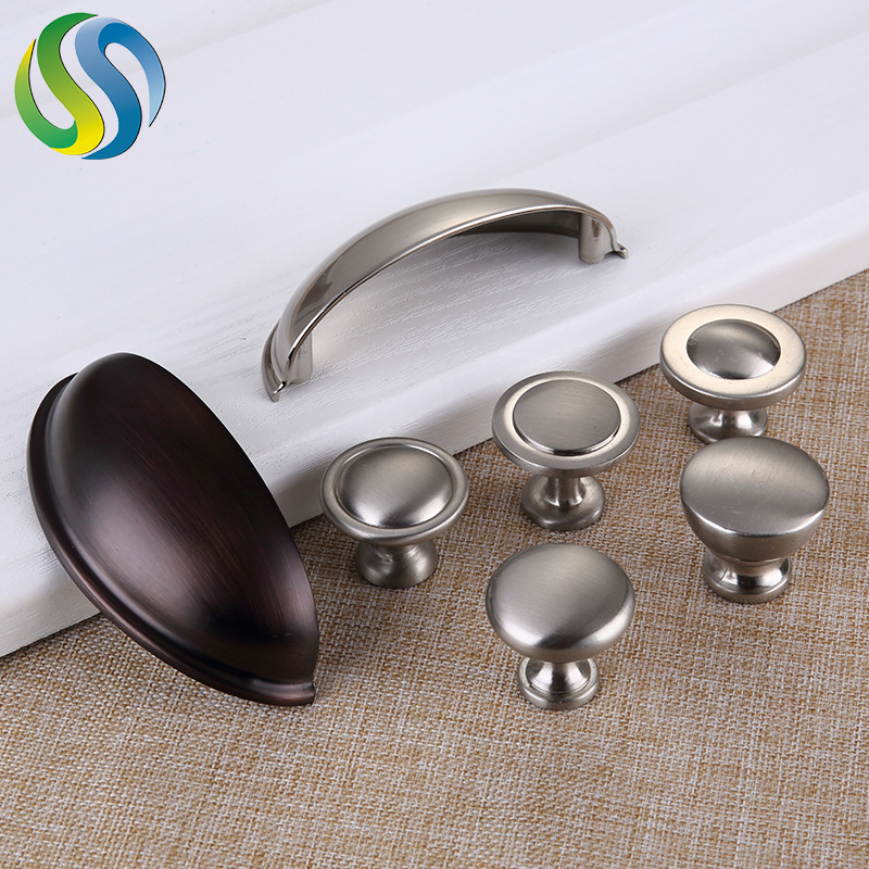 Wholesale of zinc alloy electroplated modern semi-circular shell handles for furniture drawers and cabinets in various colors