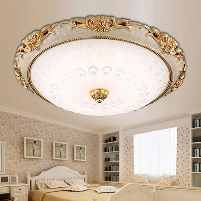 European-style ceiling lamps, bedroom lamps, round simple European crystal living room lamps, LED room lamps, balcony, corridor and dining room lamps