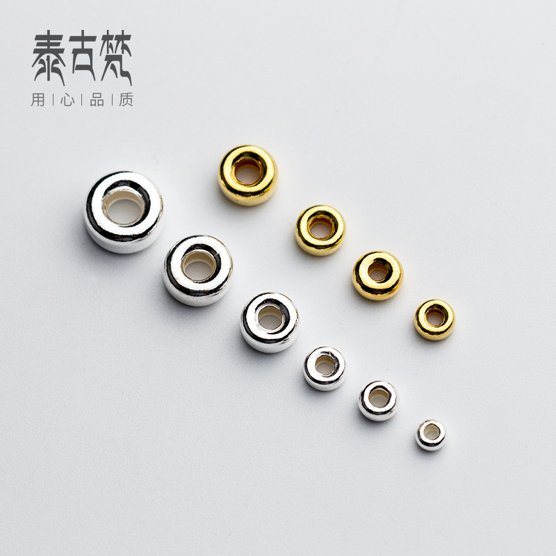 S925 Silver Bubble Bead Ring Bead Wheel Bead Spacer Gasket Handmade Diy Jewelry Accessories Loose Bead S0303 Application Scenario