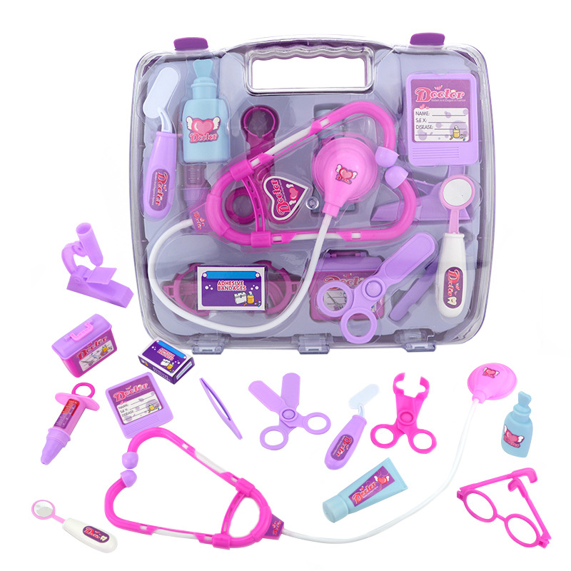 Children's simulation medical equipment toy set, portable medicine box, stethoscope, girl played house, cross-border toy, Huaixing 7777 Specification image