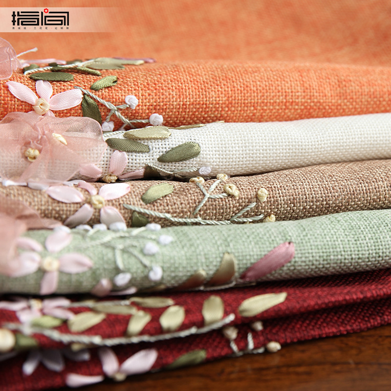 Jin Hao Embroidery Diy Tablecloth Cloth Garden Small Fresh Rectangular Coffee Table Table Cloth Tablecloth Square Placemat Application Scenario