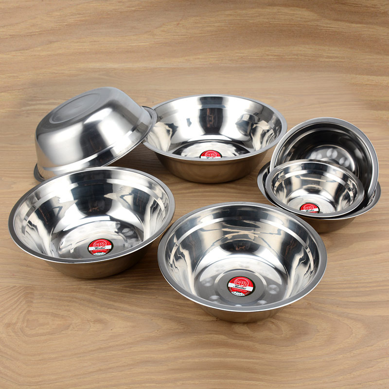 Stainless Steel 05 Non-Magnetic Soup Bowl Children's Kindergarten Soup Bowl Student Canteen 18 Pots Round Soup Bowl 5 Yuan Shop details Picture