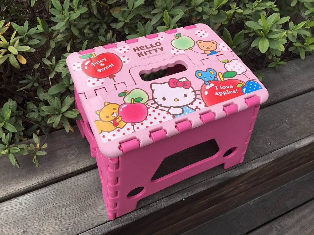 日本款出口儿童加厚折叠凳塑料卡通小凳子可定图案设计塑料凳子详情图2